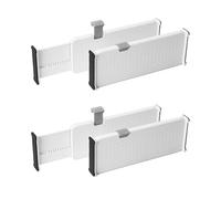 Ujjdwiurgh Organizador de Divisores de Cajones de 4 Piezas, Almacenamiento Ajustable, Soporte de ParticióN de CajóN RetráCtil, Tablilla para el Hogar, Cocina