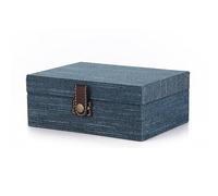 Ujjdwiurgh Organizador de joyas de madera, caja de cofre del tesoro con cierre decorativo para recuerdos