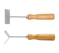 Ujjdwiurgh Pala de apicultura, acero inoxidable, extractor de abejas reina, pala de limpieza con mango de madera, suministros para apicultor