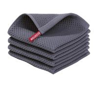 Ujjdwiurgh PañOs para Platos de Cocina con Tejido Tipo Gofre 100% AlgodóN, PañOs para Platos Ultrasuaves y Absorbentes de Secado RáPido, Color Gris Oscuro