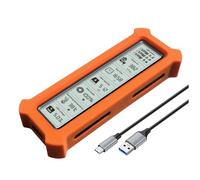 Ujjdwiurgh Pantalla digital inteligente M2 SSD Case Protocolo M. 2 SSD Enclosure 5Gbps USB3.2 Gen2 Type C Disk Box B