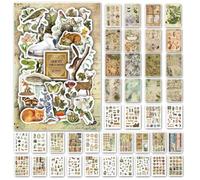 Ujjdwiurgh Papel adhesivo washi estético vintage para álbumes de recortes, 40 hojas, libro efímero para diario de arte, C