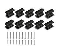 Ujjdwiurgh Paquete de 10 pomos cuadrados negros para gabinete, cajones y aparadores, tiradores para armario, baño, cocina, accesorios fáciles de usar