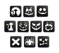 Ujjdwiurgh Paquete de 10 Posavasos de Pintura de Halloween, Kits de Posavasos ArtíSticos, Posavasos de Calabaza Fantasma con Calavera DIY, Juego de Pintura para Manualidades