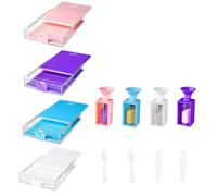 Ujjdwiurgh Paquete de 12 bandejas de arte apilables con tapas, kits de arte de pintura para adultos para manualidades E