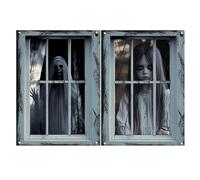 Ujjdwiurgh Paquete de 2 Cortinas para Ventana de Halloween con DiseñO de Fantasma Femenino.