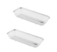 Ujjdwiurgh Paquete de 2 soportes compactos de acero inoxidable para utensilios de cocina, palillos, cucharas, escurridor, cesta organizadora