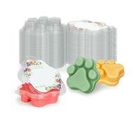 Ujjdwiurgh Paquete de 25 moldes para derretir cera, recipiente de plástico vacío transparente para derretir velas de tarta