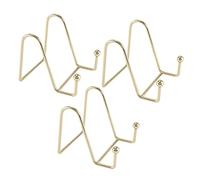 Ujjdwiurgh Paquete de 3 soportes para platos de exhibición de caballete de hierro dorado, soporte de marco de metal para decoración de fotos, cuenco