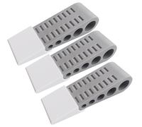 Ujjdwiurgh Paquete de 3 topes de puerta para la parte inferior de la puerta, tope de puerta de goma con soporte, soporte de puerta para mantener la puerta abierta