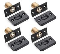 Ujjdwiurgh Paquete de 4 cierres de bola de puerta para puertas interiores, doble rodamiento de bolas ajustable, color negro