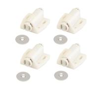 Ujjdwiurgh Paquete de 4 cierres de puerta de armario con imán único, color blanco