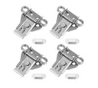 Ujjdwiurgh Paquete de 4 cierres giratorios de acero inoxidable 304 con soporte y pestillo de mariposa de resorte para caja de caja