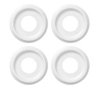 Ujjdwiurgh Paquete de 4 medallones de techo de nailon moldeado blanco para lámparas y ventiladores de techo, 10 pulgadas de diámetro exterior x 4 pulgadas de diámetro interior x 1-2/8 pulgadas de P