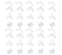Ujjdwiurgh Paquete de 40 protectores de esquinas, protectores de esquina de muebles y seguridad de bordes, transparentes y transparentes