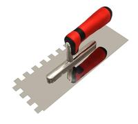 Ujjdwiurgh Para cemento, trabajos de instalación de azulejos de mampostería, llana cuadrada con muescas de 1,27 cm, llana plana de acero inoxidable