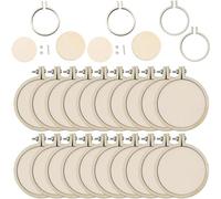 Ujjdwiurgh Para manualidades artísticas de 2 pulgadas, marco de aro de bordado, círculo ajustable, redondo, pequeño, mini anillos de bordado de madera a granel prácticos
