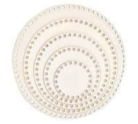 Ujjdwiurgh Parte Inferior de la Cesta de Madera de 5 TamañOs, Base de Madera de la Cesta de Ganchillo en del CíRculo Redondo para la Cesta de Bricolaje, (3,9/5,9/7,9/9,9/11,9 Pulgadas)