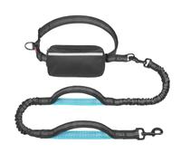 Ujjdwiurgh Perfecta para correr, caminar, correa de perro con bolsa con cremallera, asas acolchadas, cuerda elástica fuerte
