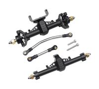 Ujjdwiurgh Piezas de actualización de eje recto delantero trasero de metal para accesorios de coche Scx24 RC 1/24