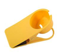 Ujjdwiurgh Portavasos para Bebidas, Estante Lateral para Tazas de Agua, Escritorio de Oficina, Escritorio para Computadora, Portavasos Fijo, Clip de Almacenamiento para Escritorio, Amarillo