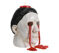 Ujjdwiurgh Portavelas de Halloween, estatua de Halloween con ojos sangrantes, decoración de candelabro de terror