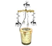 Ujjdwiurgh Portavelas giratorio a la luz de las velas, accesorios de cena, soporte giratorio para velas, ciervo