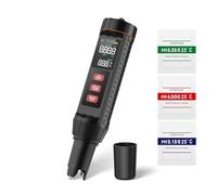 Ujjdwiurgh Probador de sal de piscina, medidor de pH de 7 pulgadas, probador de salinidad EC Orp S.G. Probador digital de temperatura y pH (0.01) para acuario