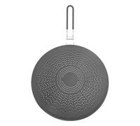 Ujjdwiurgh Protector de salpicaduras de silicona, protector de salpicaduras de grasa con mango plegable, para cocinar y sartén, 13 pulgadas, color gris