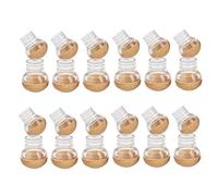 Ujjdwiurgh Protectores de Piso para Patas de Sillas para Pisos de Madera con Almohadillas de Fieltro, Cubiertas para Proteger los Pies de Las Patas de Muebles de Madera, Copa 24 Piezas M