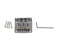 Ujjdwiurgh Puente de cuerda de 3 cuerdas para guitarra, puente de cuerda, cola dura, cola de puente de guitarra, 3 cuerdas, repuesto para guitarra, color plateado