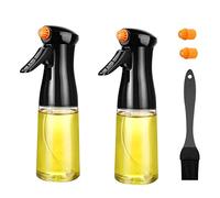 Ujjdwiurgh Pulverizador de aceite de oliva para cocinar, boquilla giratoria, botella de aceite de oliva de 230 ml, dispensador de vinagre con cepillo a prueba de fugas, A