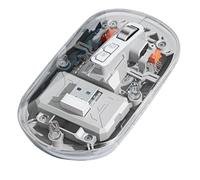 Ujjdwiurgh RatóN Bluetooth InaláMbrico con Graves, RatóN Transparente de 3 Modos, 2,4G + Bluetooth 5.0 para Ordenador PortáTil/Tableta, Gris Espacial