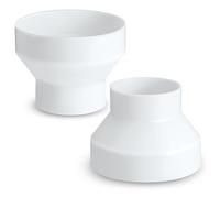 Ujjdwiurgh Reductor de conducto de 6 a 4 pulgadas, adaptador de conducto de aire ABS, adaptador de conducto para ventilador o secadora, conector de tubo, 2 piezas de plástico