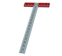 Ujjdwiurgh Regla cuadrada en T para carpintería, aleación de aluminio, metal, carpintería, dibujo, manualidades, herramienta de dibujo con escala