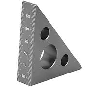 Ujjdwiurgh Regla triangular de aleación de aluminio de 45/90 grados, herramienta multifuncional para carpintería