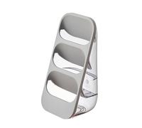 Ujjdwiurgh Rejilla de Almacenamiento de Cocina Multifuncional para Escurridor de Utensilios y Cubiertos, Tenedores, Cucharas, Cuchillos y Servilletas, Gris