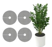 Ujjdwiurgh Rejilla protectora de suelo para macetas, rejilla cortable con estacas, prevención de excavación de gatos, uso en jardín, 4 unidades