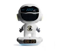 Ujjdwiurgh Robot M80 con IA, Altavoz Inteligente con IA, Despertador, Radio FM, Altavoz Inalámbrico con Bluetooth, Luz RGB, Regalo para Niños y Niñas Estudiantes