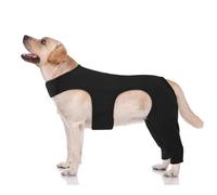 Ujjdwiurgh Rodillera para perro para desgarro ACL, ajustable para ambas patas traseras, soportes para patas traseras con 4 estabilizadores, M