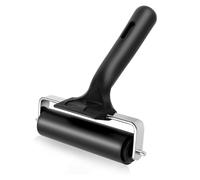 Ujjdwiurgh Rodillo de goma, rodillos Brayer para manualidades, rodillo de goma de 3.75 pulgadas, negro para manualidades, impresión, tinta y estampado