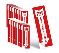 Ujjdwiurgh Señales de extintor de incendios, autoadhesivas para el negocio en casa, paquete de 15 calcomanías de seguridad de 4 x 12 pulgadas
