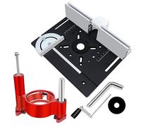 Ujjdwiurgh Sistema de elevación de enrutador y placa de inserción de mesa de enrutador - Base de elevación de enrutador de madera para trabajar herramienta de bricolaje, color negro