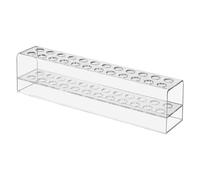 Ujjdwiurgh Soporte acrílico para bolígrafos, 24 ranuras, soporte transparente para bolígrafos, soporte para lápices de cejas, soporte para brochas de arte