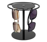 Ujjdwiurgh Soporte acrílico para gafas de sol + soporte giratorio de 360 grados para gafas