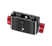 Ujjdwiurgh Soporte de aleación de aluminio dual de 15 mm con agujero de 1/4 3/8 para placa base de montaje de trípode