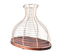 Ujjdwiurgh Soporte de Corcho de Vino de Metal, TapóN de Vino, JarróN de ExhibicióN, Adorno de Granja, Jaula Multiusos, PráCtico Contenedor para Regalo-A