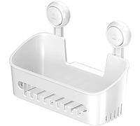 Ujjdwiurgh Soporte de especias para ducha, organizador de baño, cesta de almacenamiento, ventosa extraíble al vacío, soporte de pared