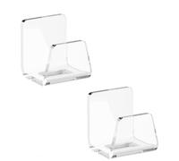 Ujjdwiurgh Soporte de esponja acrílico transparente para fregadero de cocina, 2 unidades para esponjas, paños de cocina y más, diseño elegante y moderno sin taladros
