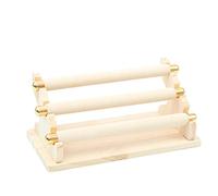 Ujjdwiurgh Soporte de exhibición de joyas de madera de 3 niveles, soporte de exhibición y organizador de joyas en T